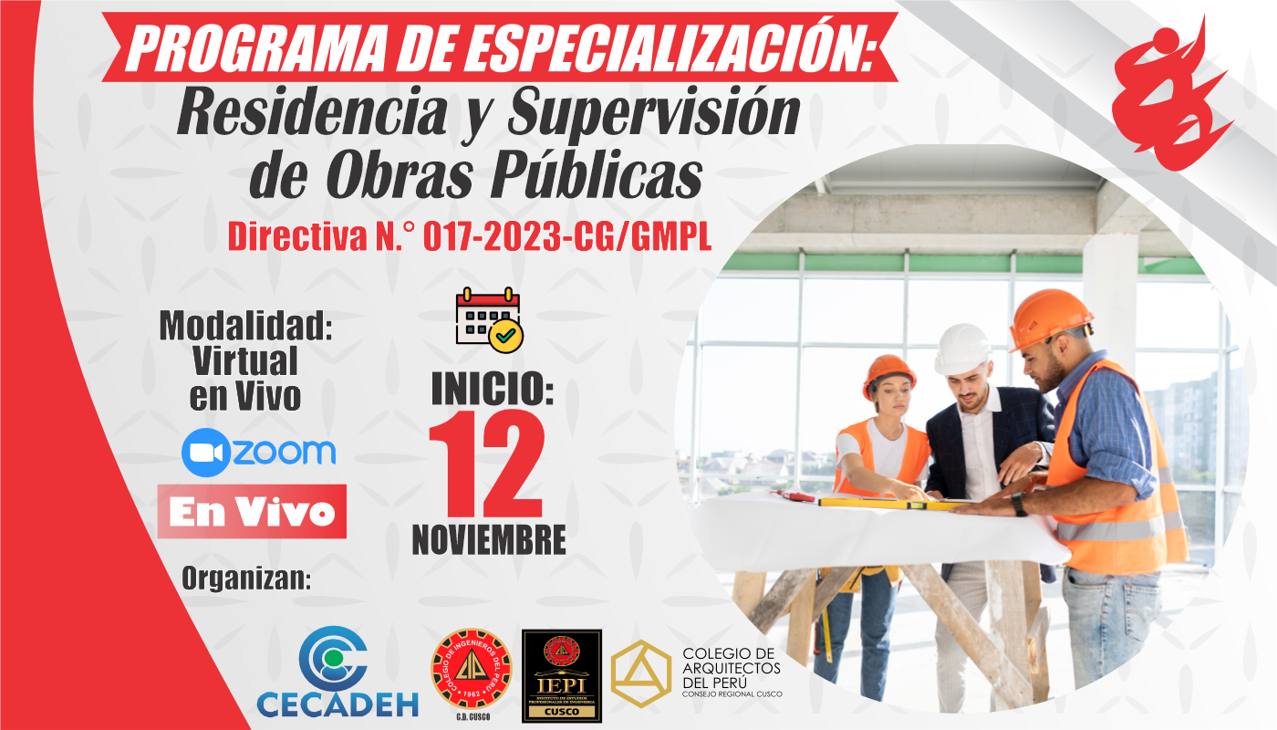 RESIDENCIA Y SUPERVISION DE OBRAS PUBLICAS