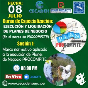 1GRUPO-2025- CURSO DE ESPECIALIZACION: EJECUCION Y LIQUIDACION DE PLANES DE NEGOCIO EN EL MARCO DEL PROCOMPITE