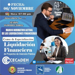 4GRUPO-2025- CURSO DE ESPECIALIZACION: LIQUIDACION FINANCIERA DE PROYECTOS DE INVERSION PUBLICA