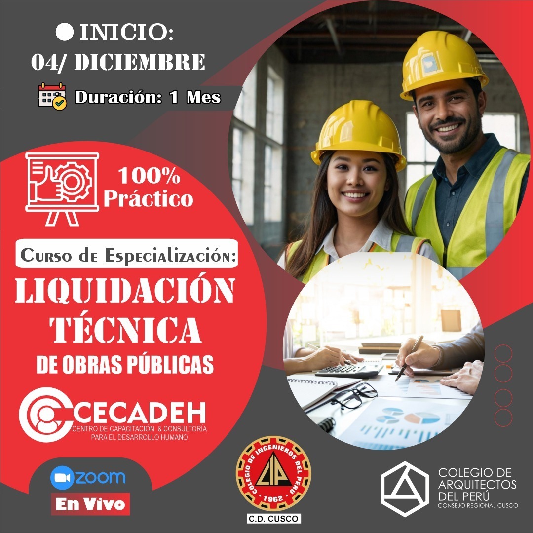 3GRUPO-2025-CURSO DE ESPECIALIZACION:LIQUIDACION TECNICA DE OBRAS PUBLICAS